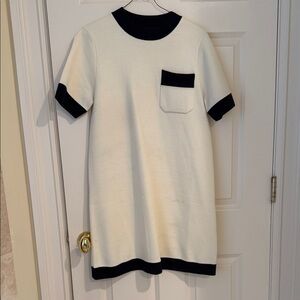 Tuckernuck Cream and Navy Knit Dress